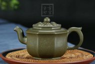 《如意八方》宜興紫砂壺高級工藝美術(shù)師純手工民國綠中壺茶具泡茶壺八方