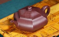 《六方》宜興紫砂壺工藝美術師純手工紫泥泡茶壺六方茶具
