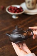 《長樂》紫砂壺中國工藝美術大師全手工純制壺黑泥