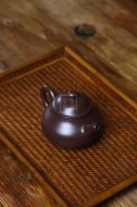 《潘壺》經典器型紫砂100目紫泥潘壺古樸典雅