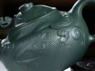 《云龍》宜興紫砂壺高級(jí)工藝美術(shù)師手工民國(guó)綠泡茶壺魚化龍茶具