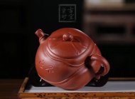 《空山幽竹》紫砂壺宜興工藝美術師手工紅皮龍茶壺茶具