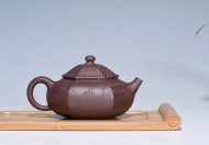 《六方容天》宜興紫砂壺高級工藝美術師手工紫泥竹容天茶壺茶具