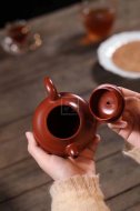 《沁泉壺》宜興紫砂壺工藝美術師手工大紅袍泡茶壺具