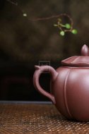 《荷趣》宜興紫砂壺助理工藝美術師手工茶壺茶具紫泥