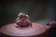 《金龍出海》宜興紫砂壺作品全手工底槽青