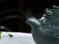 《云龍》宜興紫砂壺高級(jí)工藝美術(shù)師手工民國(guó)綠泡茶壺魚化龍茶具