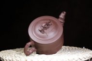 《竹節(jié)壺》宜興紫砂壺助理工藝美術(shù)師手工竹節(jié)壺紫泥