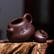 《葫蘆》宜興助理工藝美術(shù)師手工紫砂壺茶壺具紫泥葫蘆