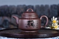 《牛轉(zhuǎn)乾坤套組》宜興純手工紫砂壺全手工花器紫泥泡茶壺