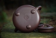 《山水石瓢》宜興工藝美術師手工紫砂壺茶壺具紫泥石瓢