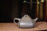 《四方抽角石瓢》經典紫砂壺抽角宜興全手工高級工藝美術師泡茶壺茶具蟹殼青段泥