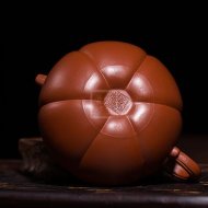 《茄瓜（大）》宜興瓜語紫砂壺名家助理工藝美術(shù)師手工茶壺大紅袍茄瓜壺